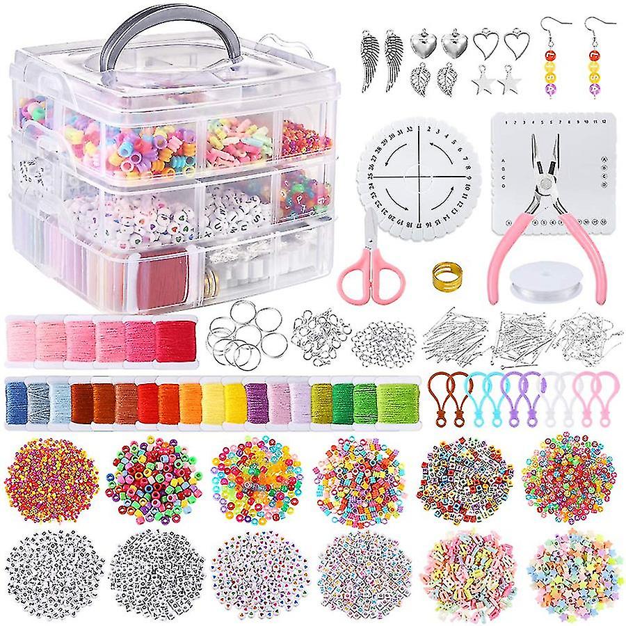 12 S Hip Blet Kit With String And Letter Beads, Embroidery S, Cor