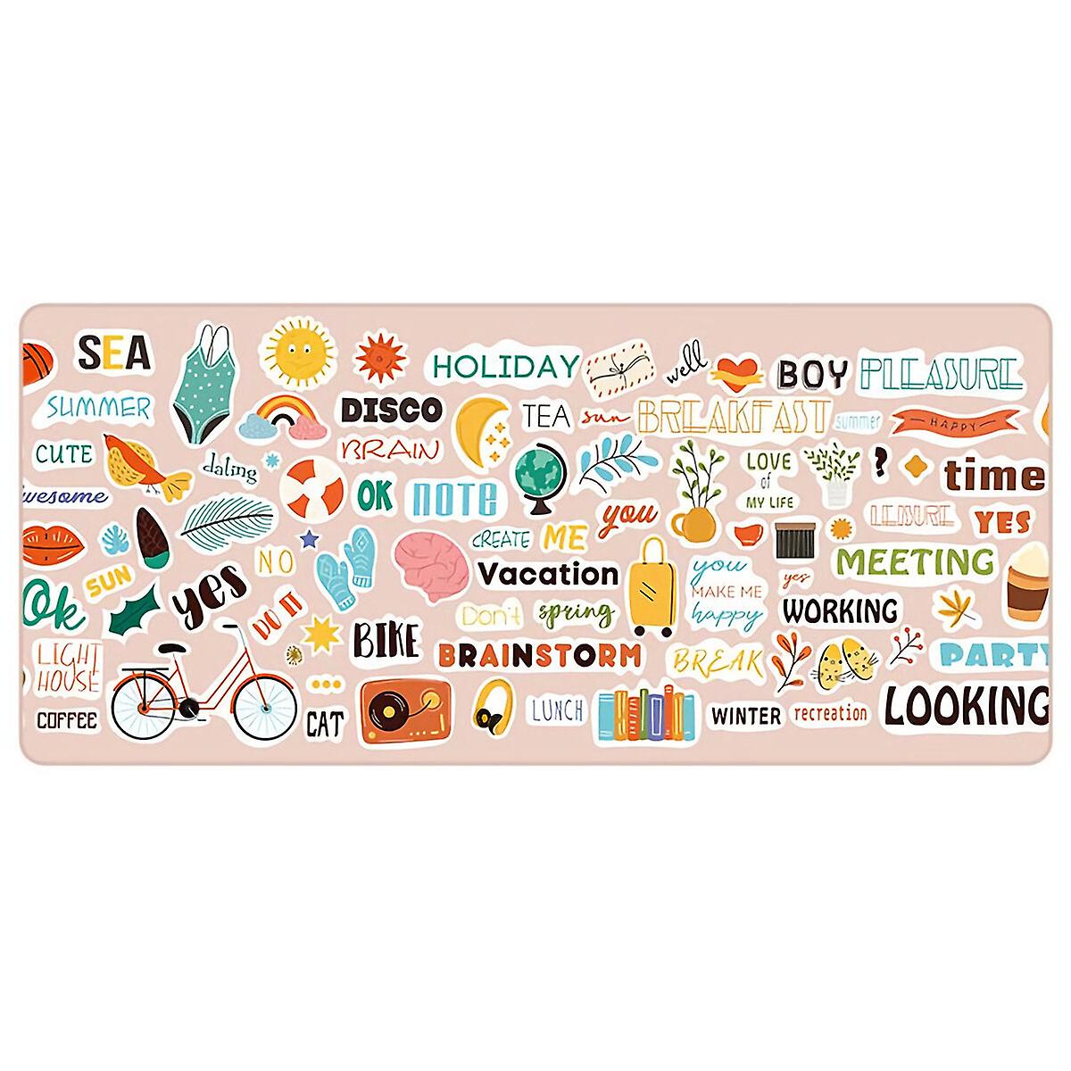 Extra Large Mouse Pad Anti-slip Rubber Gaming Keyboard Pad 900*400*4mm Ins Style Desktop Table Protective Mat