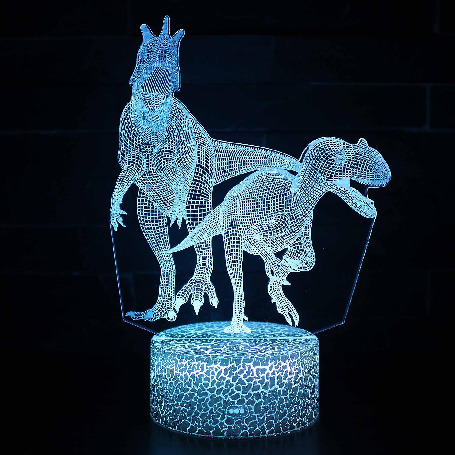 Child gift 3D Touch Light Night 7 colors remote control Dinosaur #51