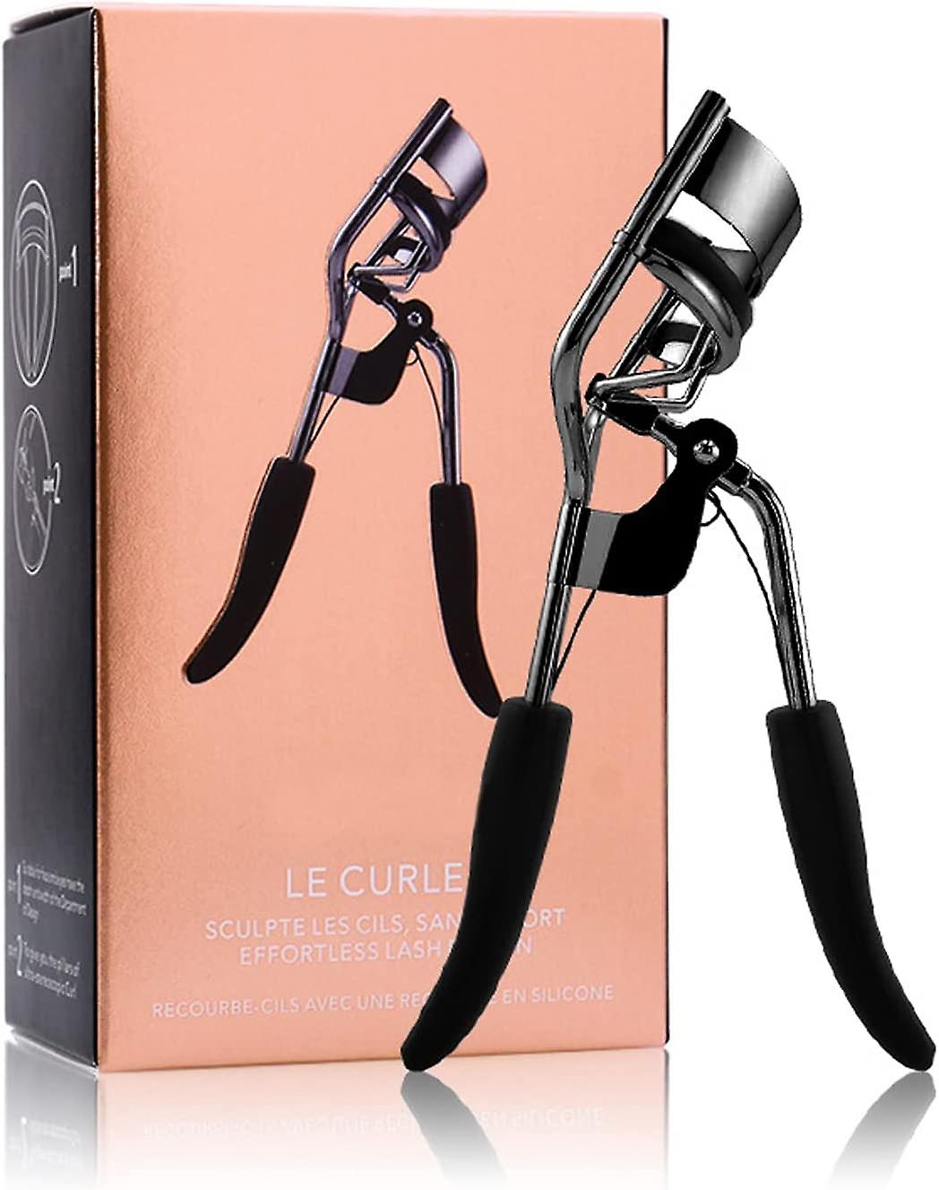 Eyelash Curler with Non-Slip Comfort Grip, Wide Lash Curlers Fit for All Eyeshapes, Instant Long Lasting Effect, Durable Silicone Rubber Pad