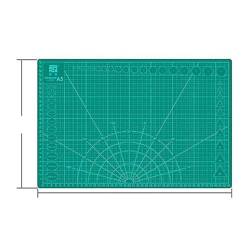 Green A5 220mm 150mm A3 a4 a5 Cutting Mats Pvc Rectangle Grid Lines Self Healing Cutting Board
