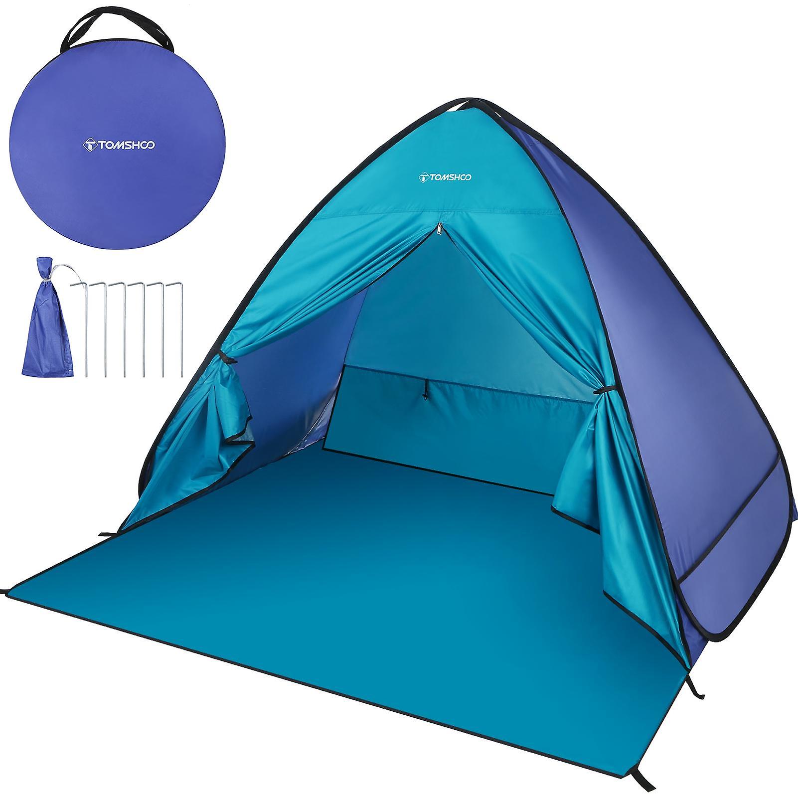 TOMSHOO Automatic Instant Pop Up Beach Tent Lightweight Outdoor Beach Shade Sun Shelter Tent Canopy