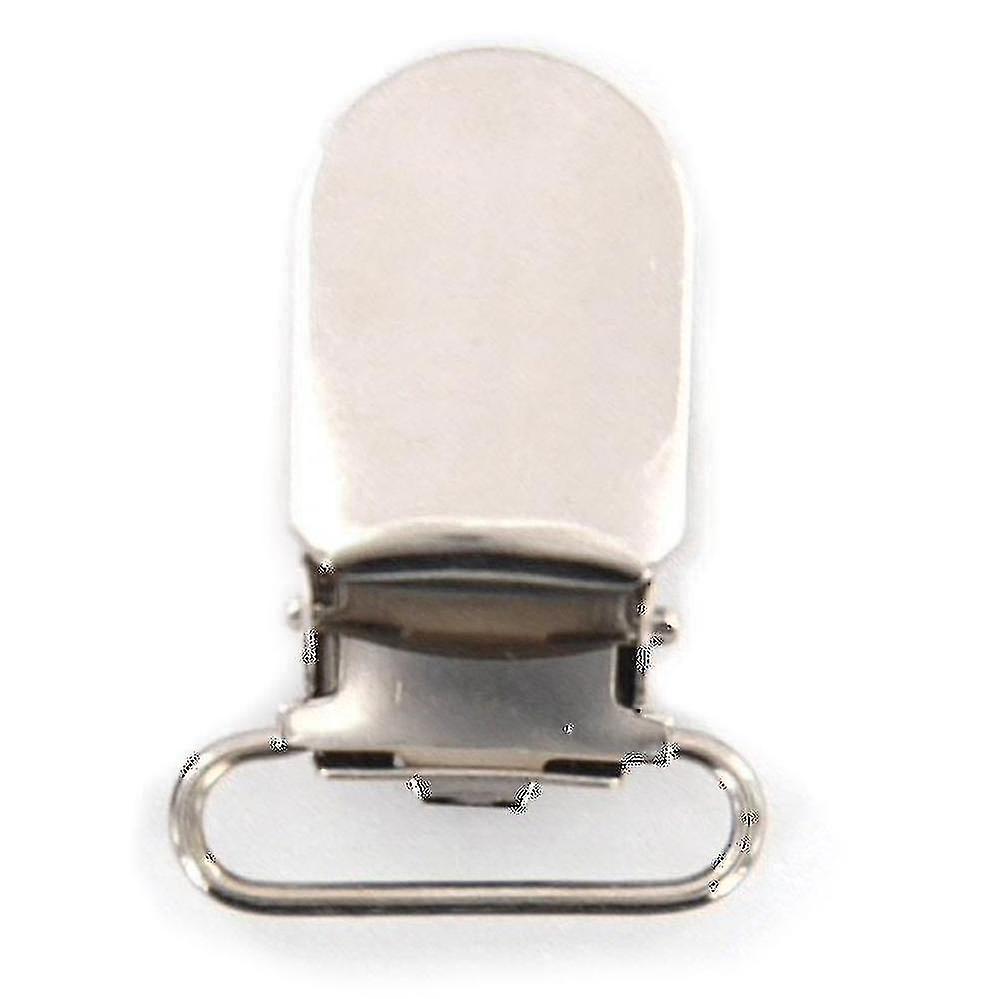 20 X Braces Clips Strap Hooks 20 Mm Silver Coloured