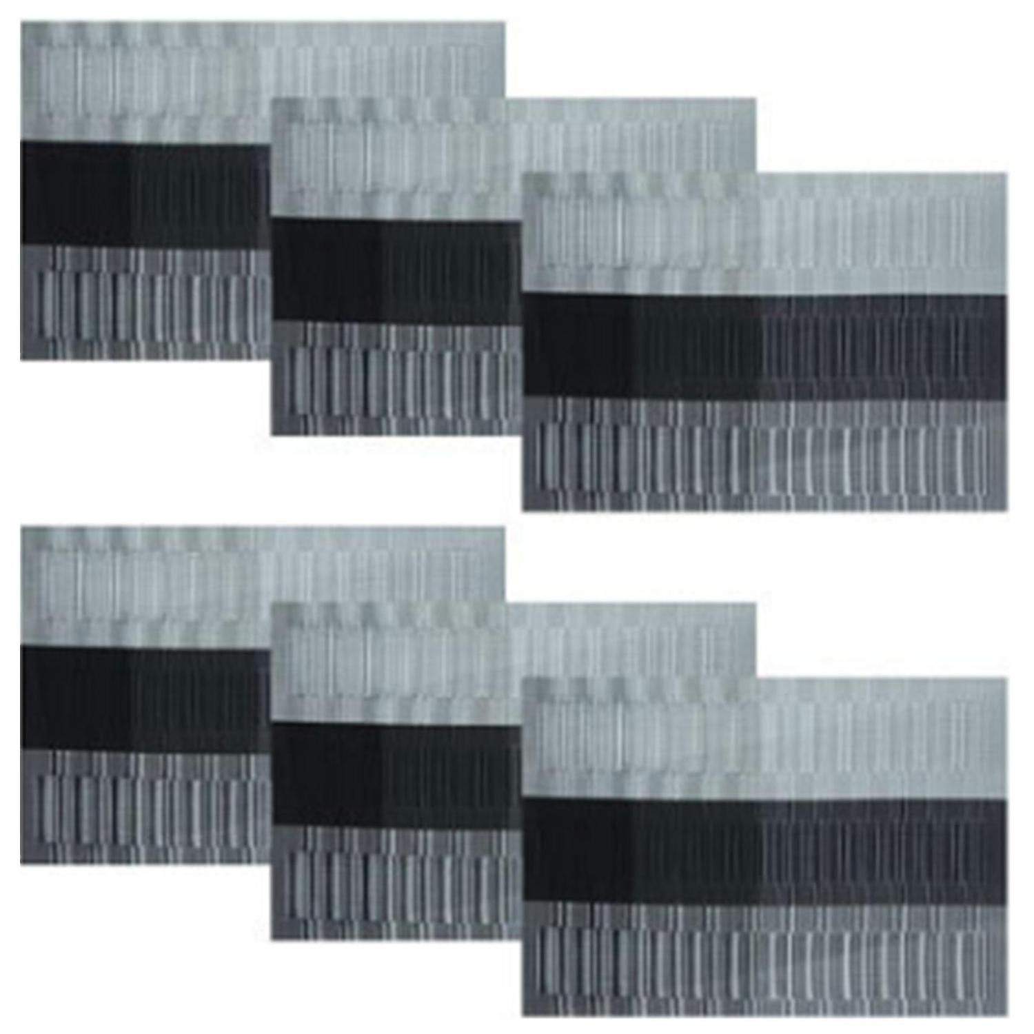 6-piece Set Pvc Washable Placemat Table Mat Non-slip Placemat Set Mat