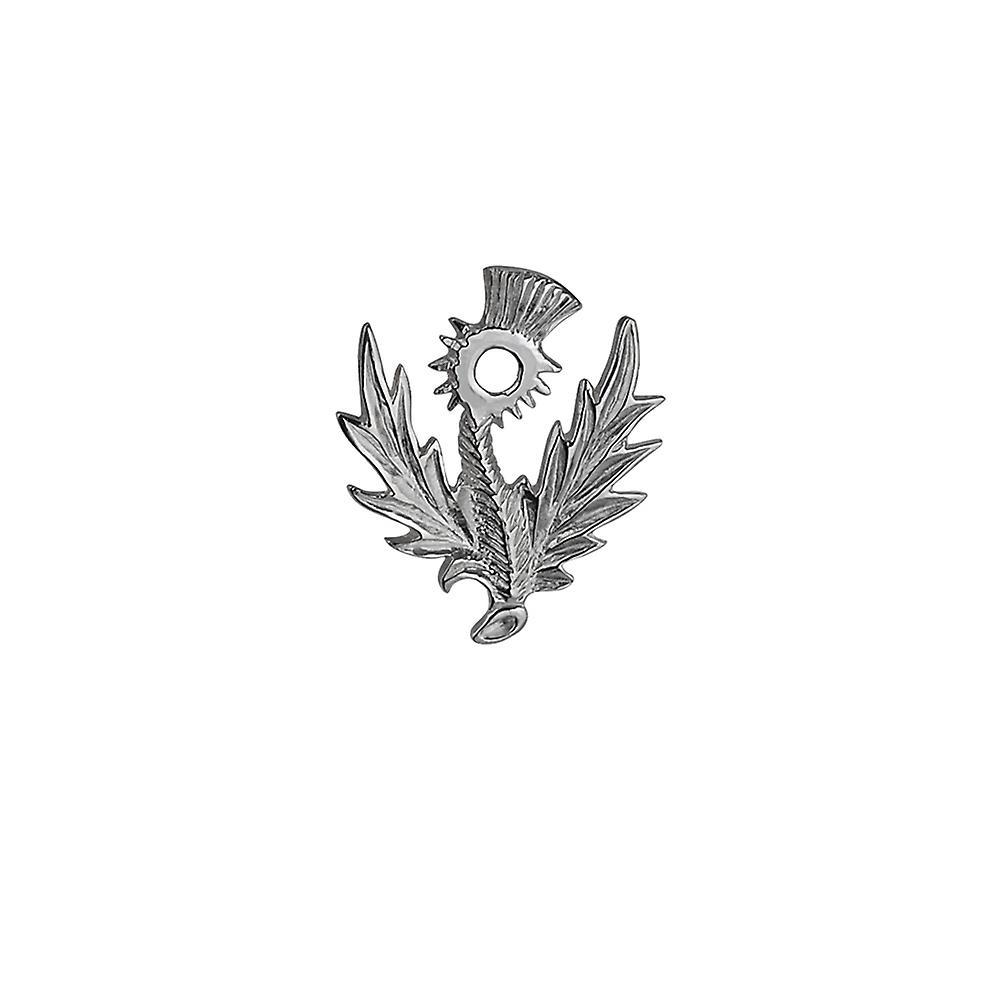 Silver 30x34mm Scottish Thistle Pendant