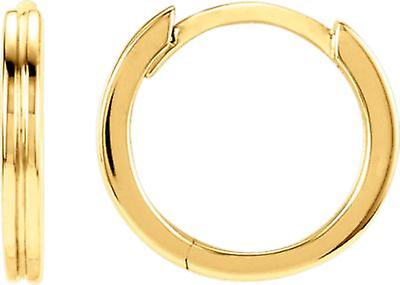14Kイエローゴールド10.3mmフープイヤリング-女性用フープイヤリング - .8グラム