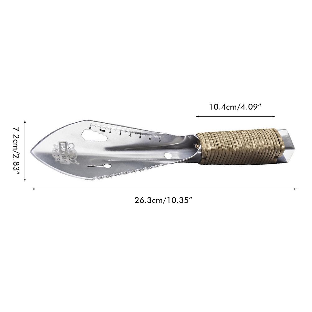 Multifunctional Serrated Garden Digger Tool 26.3x7.2cm Silver Black