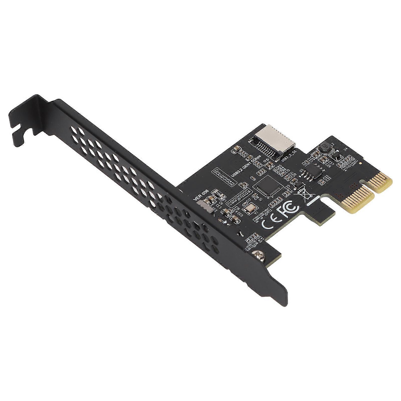 USB3.2 PCI E Riser Card Ceramic Capacitors Double Protection Fast Transmission Speed PCI E to Type E Riser Card for PC Black