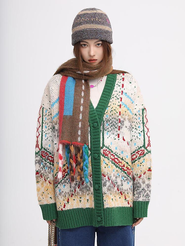 Weihnachten Vintage Grüner Orchidee Strickpullover