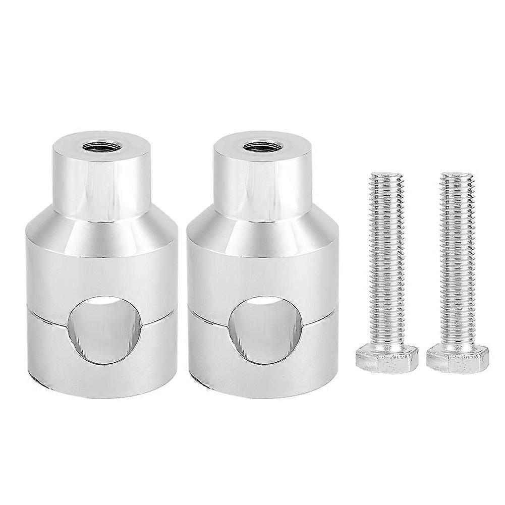 Motorcycle handlebar riser 22mm - electrosilvering aluminium alloy pair