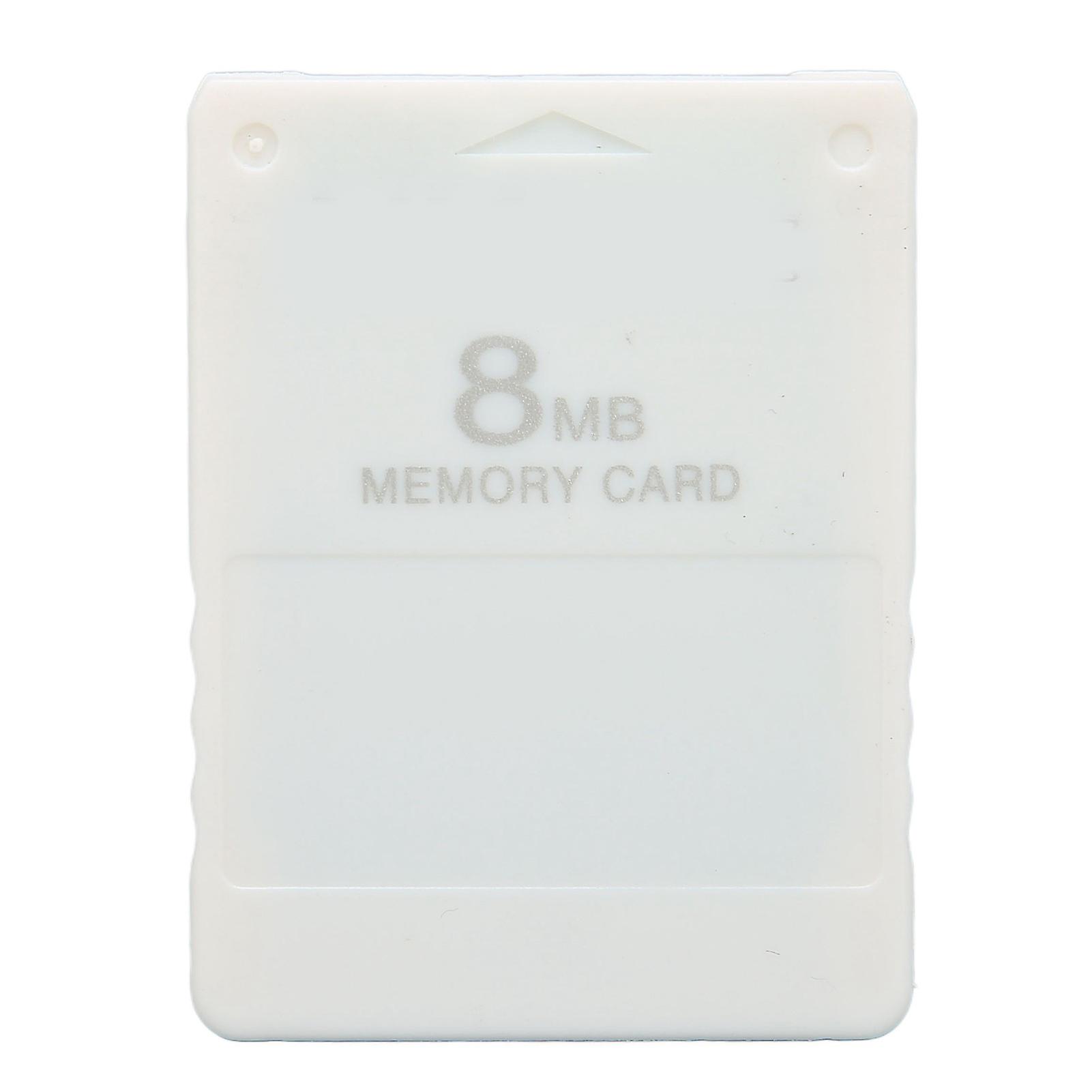 Carte mémoire externe haute vitesse 8 Mo Plug and Play FMCB1.966 pour PS2 (blanc)