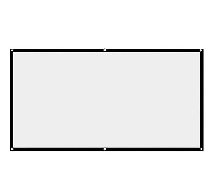 150 بوصة HD عرض الشاشة المضادة تجعد مع شنقا حفرة في الهواء الطلق الاستخدام الداخلي