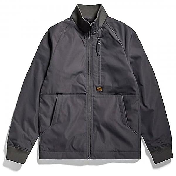 Men's Gstar Track Overshirt Jacket Grey Aspalt D24294