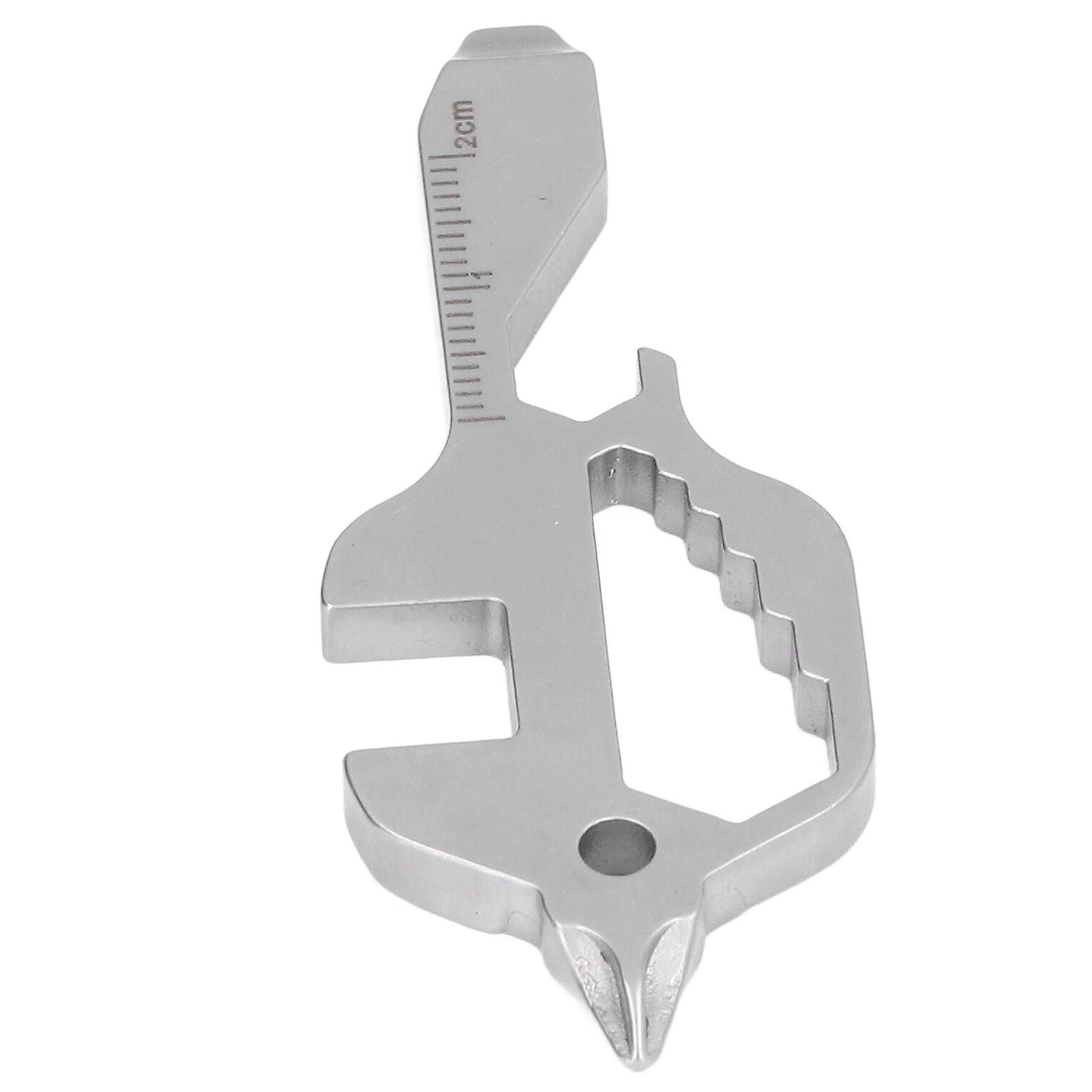 Fish Shaped Pocket Tool 7.8x3cm Stainless Steel Multitool Gray