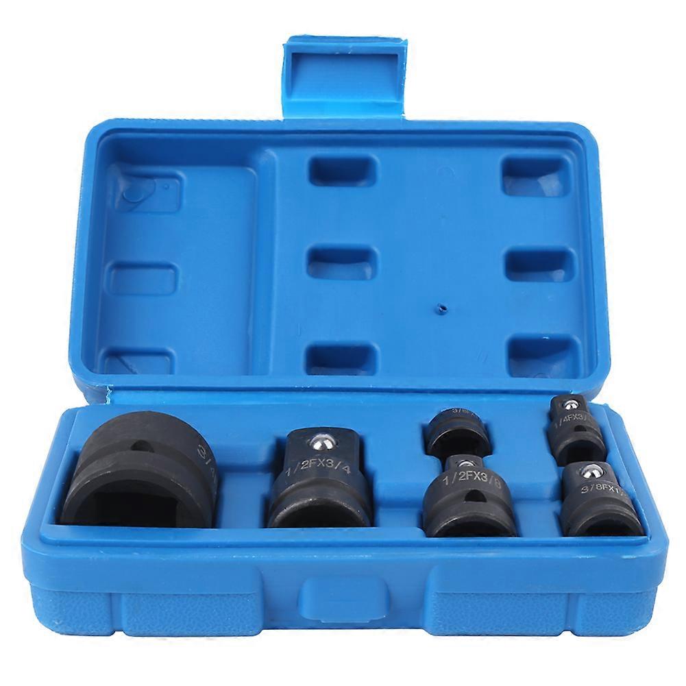 6Pcs/Set Impact Socket Converter Reducer Adapter Set 1/2in 1/4in 3/8in 3/4in