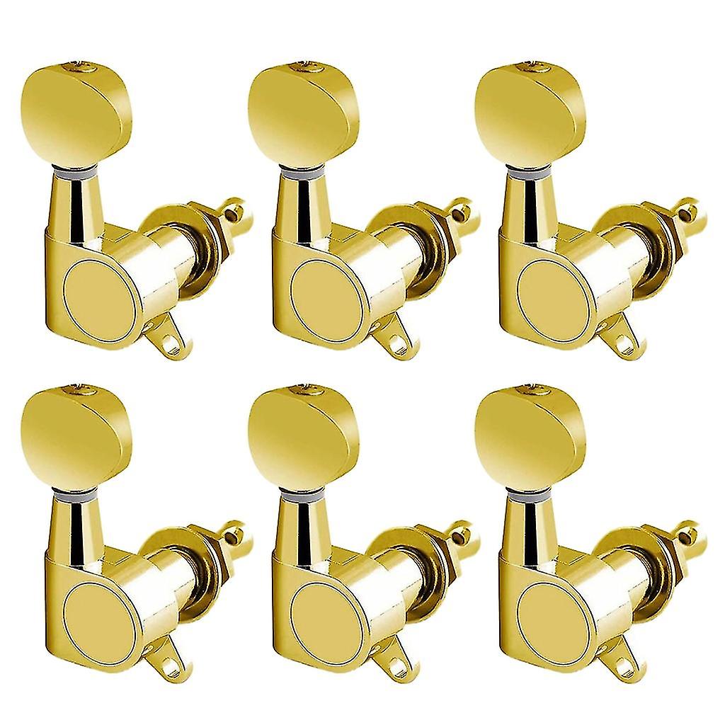 Guitar Tuning Pegs 3r+3l Tuner Machine Heads 1:14 Ratio Guitar Locking Tuners