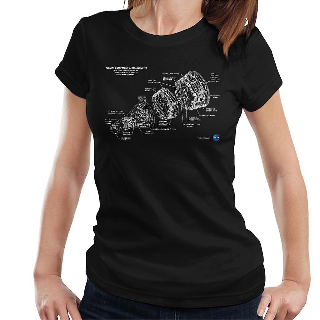 NASA Gemini Spacecraft Schematic Women's T-Shirt