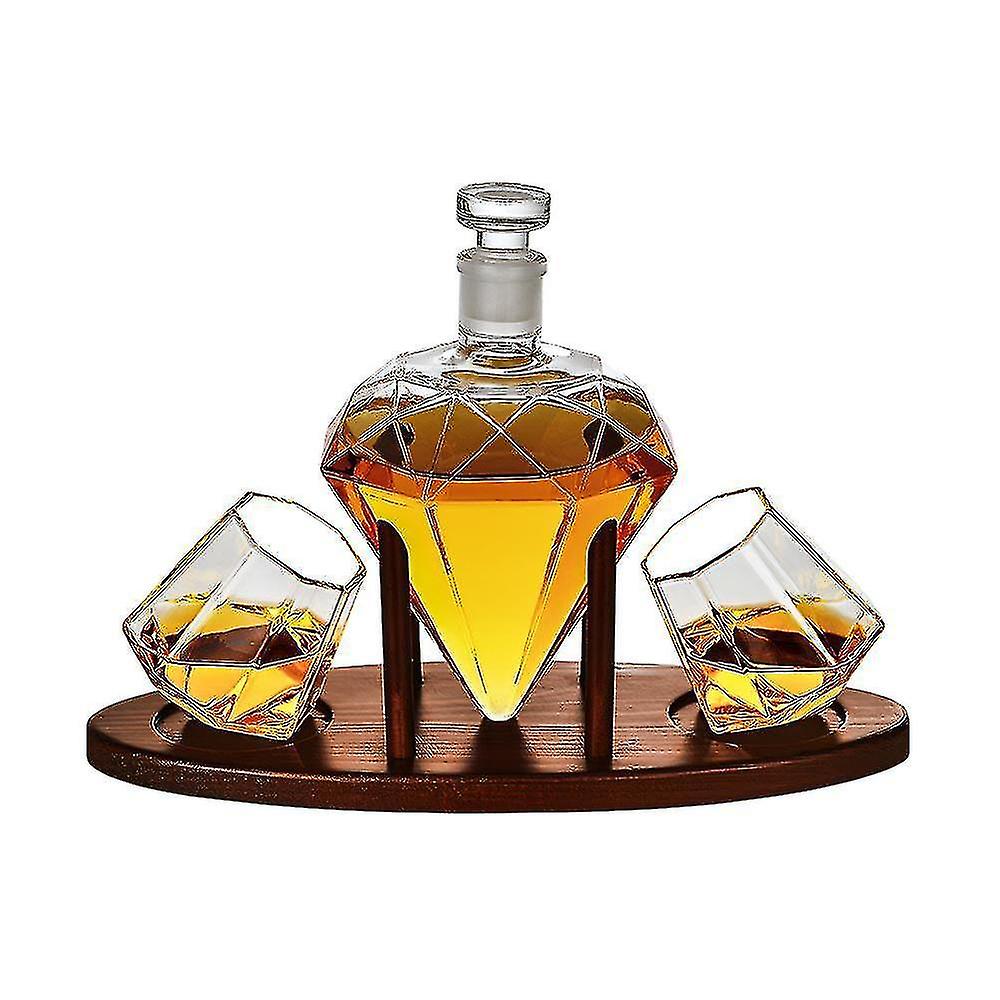Carafe With Two Glasses And Tray - Diamond