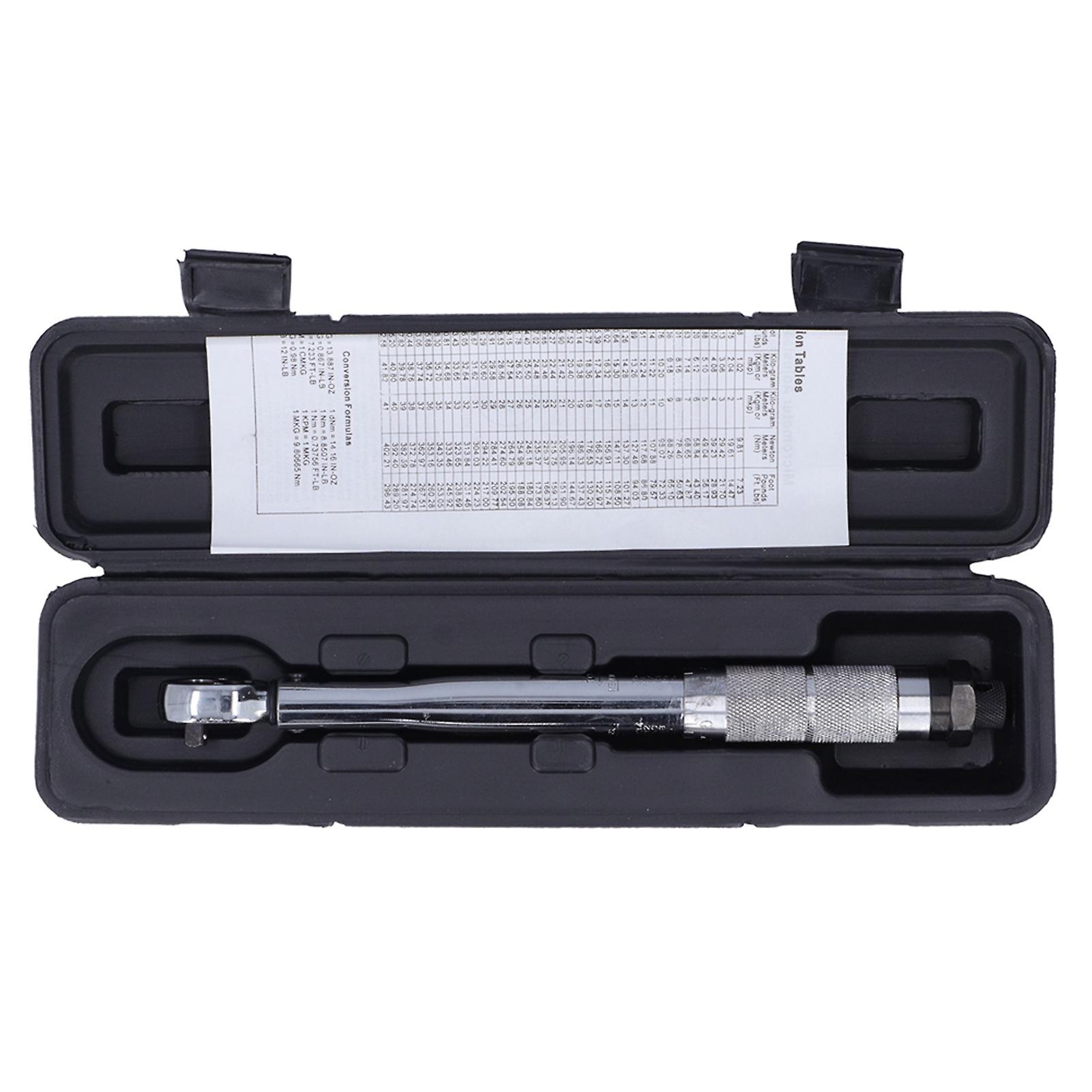 Torsion Wrench, Chrome Vanadium Steel Adjustable 1/4in Drive Torsion Wrenches knurled Handle AYYPP