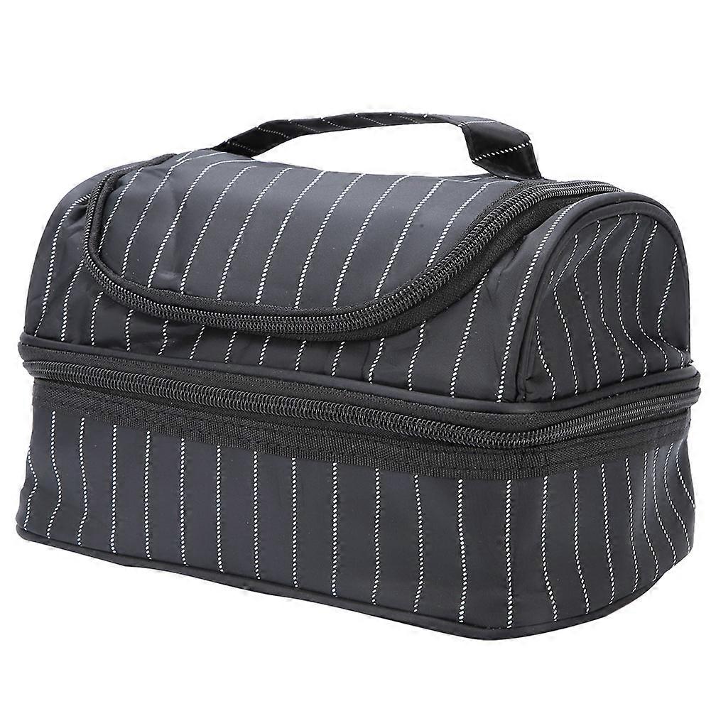 Thermal Insulated Lunch Bag Box Dual Compartment Double Deck Leakproof