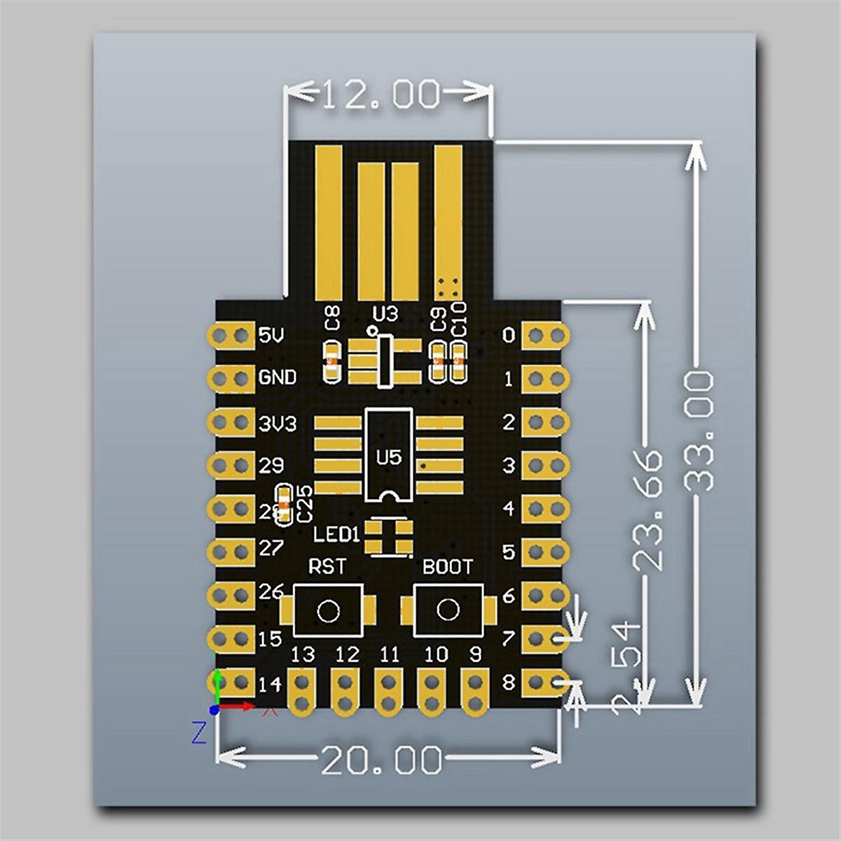 For Flash Microcontroller Development Board RP2040 USB Type-A Version 4MB Development Board Module