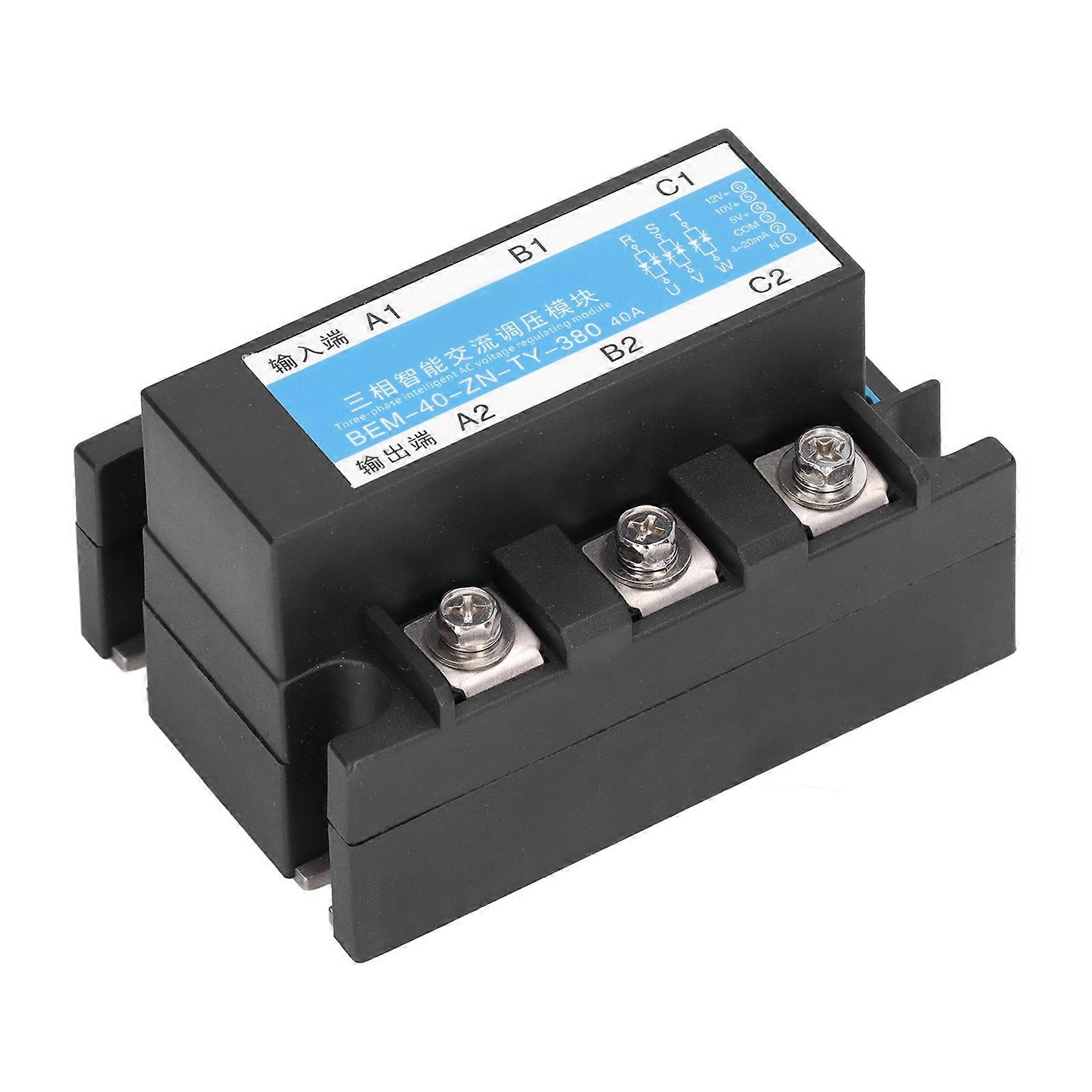 BERM 3 Phase Solid State Relay 380V Input 380V 40A Output Smart AC Voltage Regulator Module