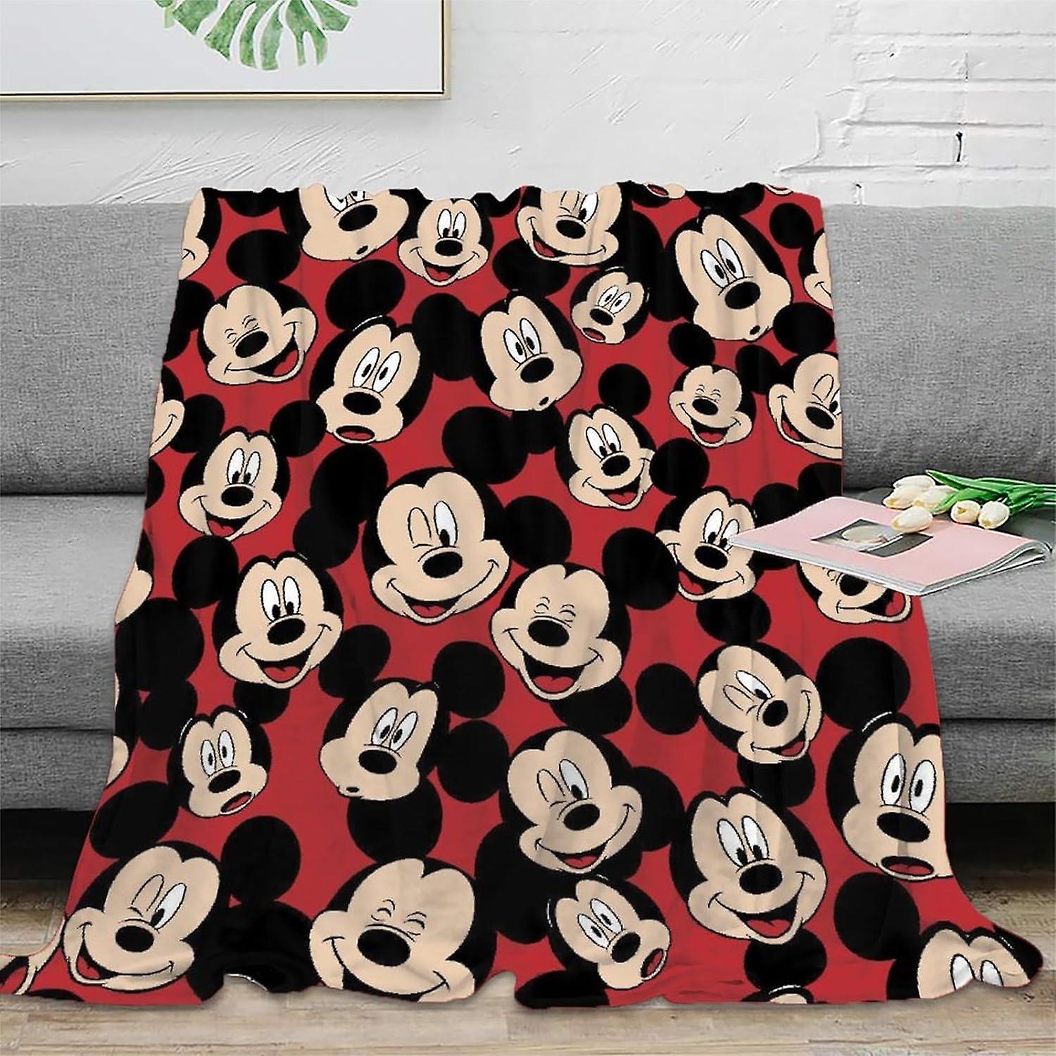 Flannel Blanket Mickey Mouse Super Soft Cozy Warm Microfiber Luxury Fluffy Throw with Cartoon Mouse Patterns Plush Blankets Sofa Bed Blanket,a Good Gi