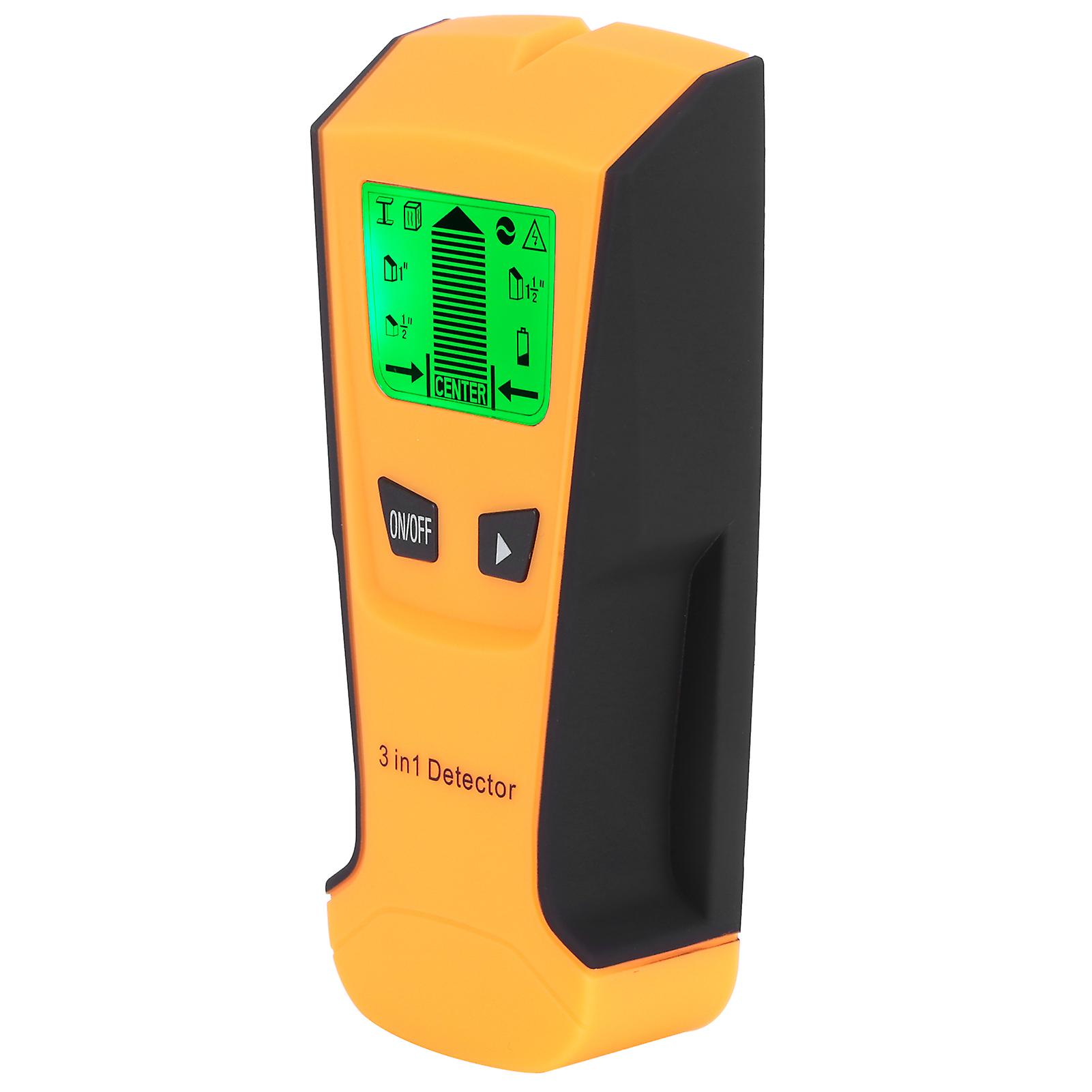 3 in 1 Metal/AC Wire/Stud Detector Finder Portable Wall Scanner Detect Device LCD DisplayOrange