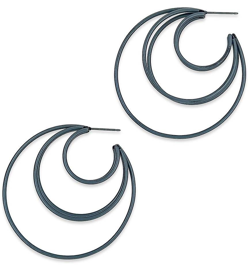Ti2 Titanium Large Wire Fan Hoops - Black