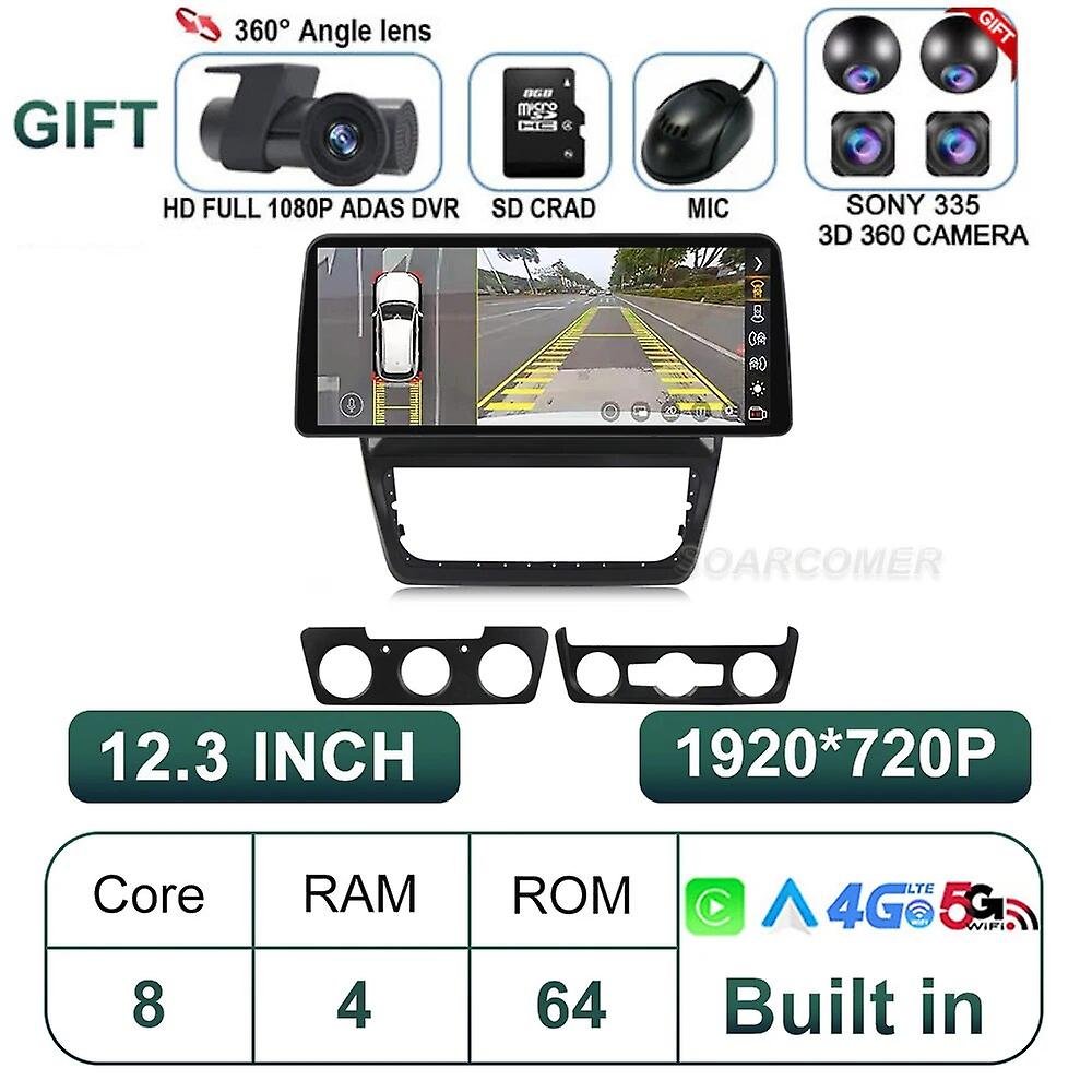 4g Wifi 12.3" Android 13 Car Radio For Skoda Yeti 5l 2009-2014 Multimedia Video Player Carplay Gps Navigation Stereo Head Unit