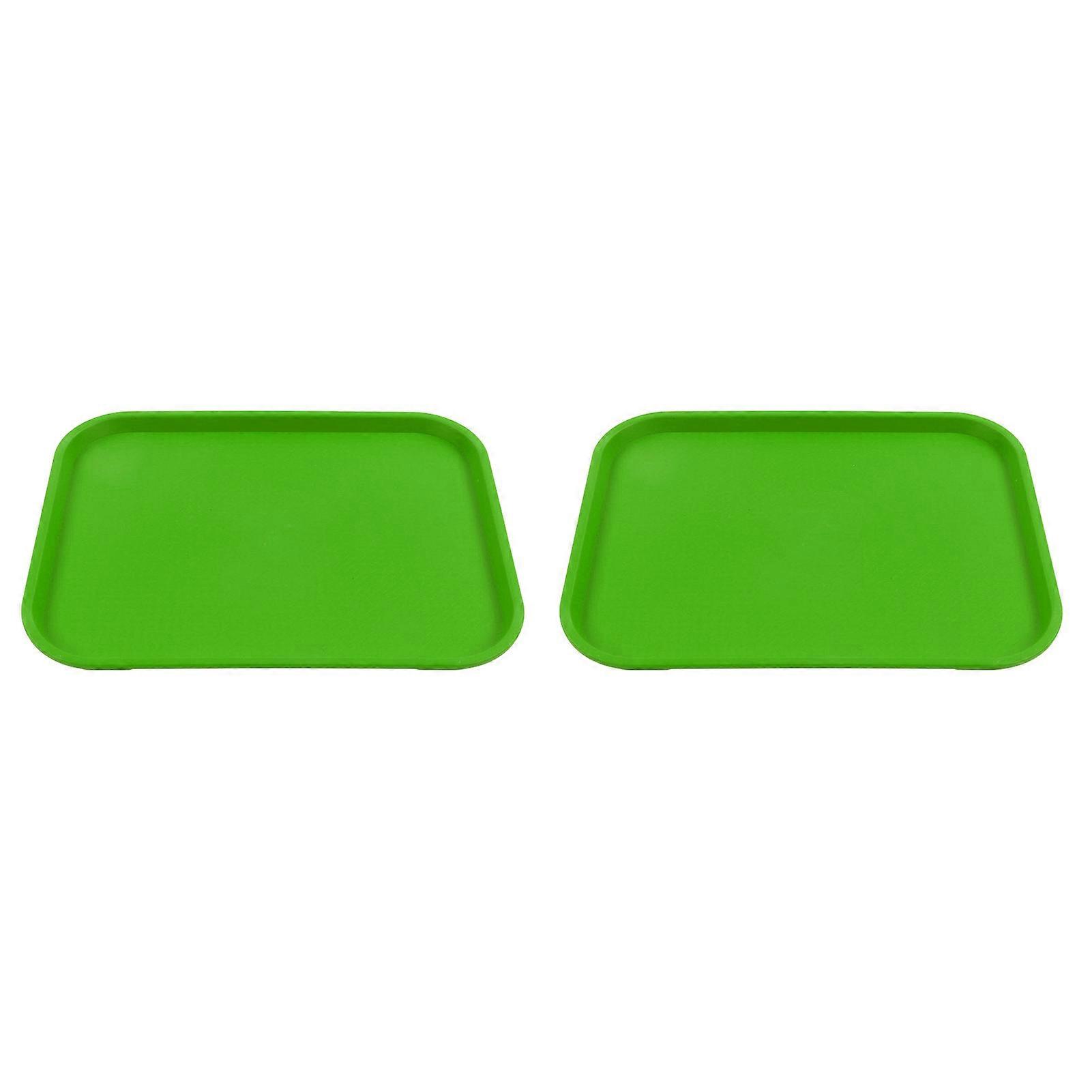 Bandeja de servicio de alimentos de PP apilable rectangular ligera apilable para restaurantes CafésGreen