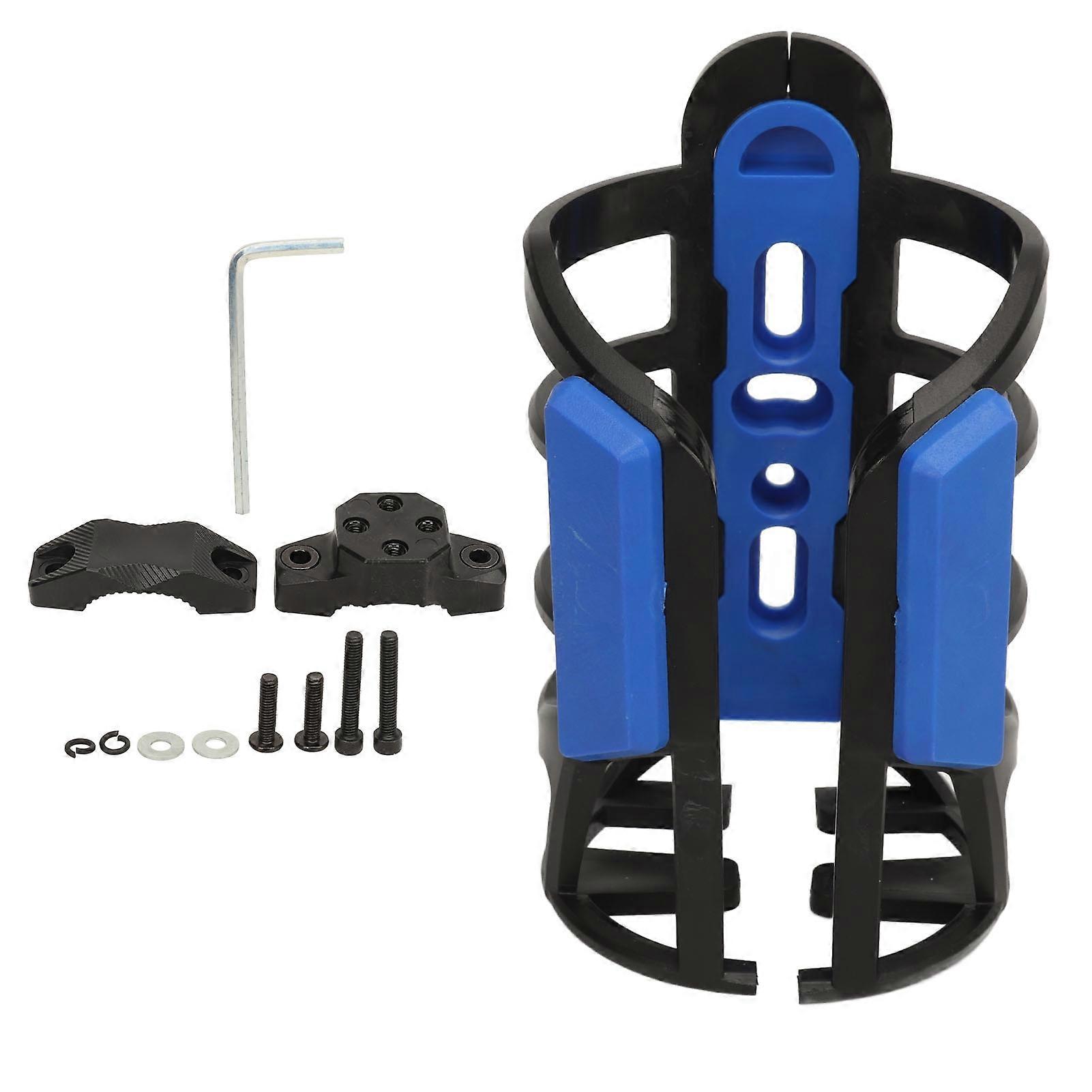 Ouitble Motorcycle Cup Drink Holder Rugged Stable Motorcycle Water Bottle Holder Universal for Electric Vehicle Bicycle (Blue)