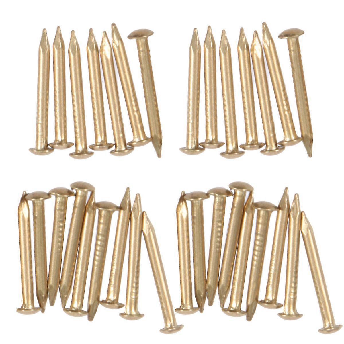 100db 18mm sárgaréz köröm kerek fejű körmök bútorokhoz DIY kis zsanérok dekoratív dobozok (sárgaréz)