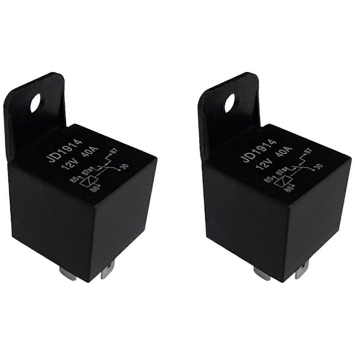 2pcs Car Universal 12V Relay with Backrest Daytime Running Lights Air Conditioning Modified Relay JD1914