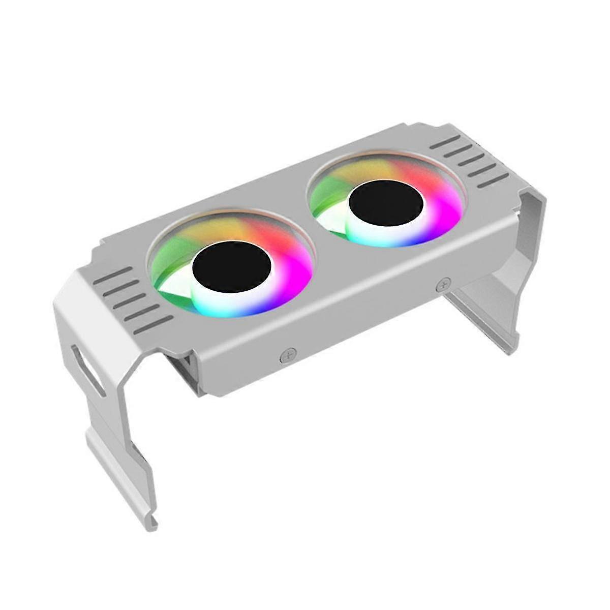 Computer RAM Memory Module Cooler PC DDR4 DDR5 Overlock Dual ARGB Sync PWM Fans Aluminium RGB Cooling Radiator(B)