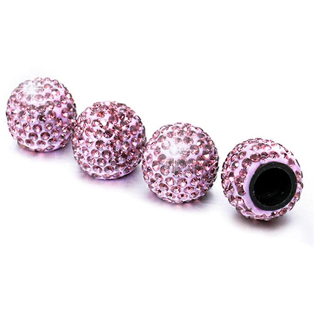 4pcs Diamond Universal Car Tire Air Sealing Cap Anti-rust Dust Proof Valve Caps
