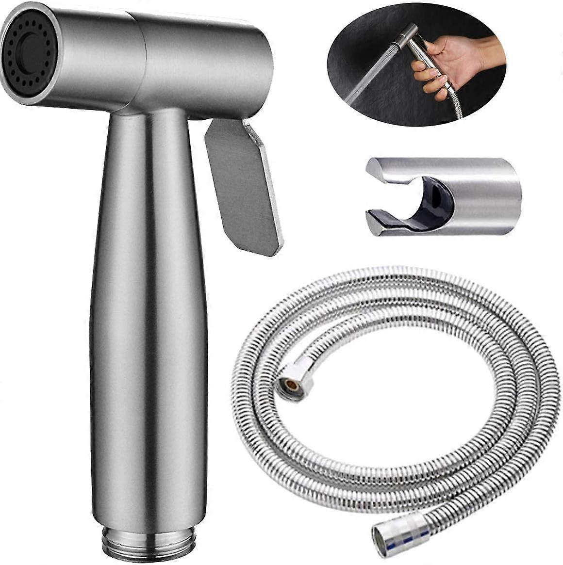 ビデ噴霧器ハンドシャワービデトイレ噴霧器トイレ噴霧器キット、ホルダーとペット用1.5Mホース付き、個人衛生
