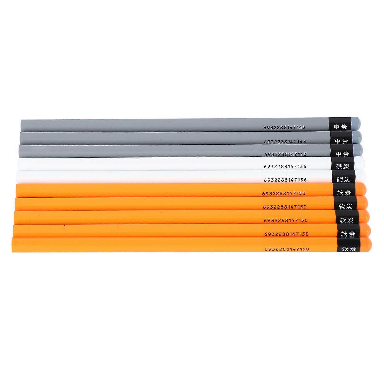 10pcs Charcoal Pencils Set Professional Toughness Prevent Breakage Sketching Pencil Set for Beginners Artists Drawing Shading