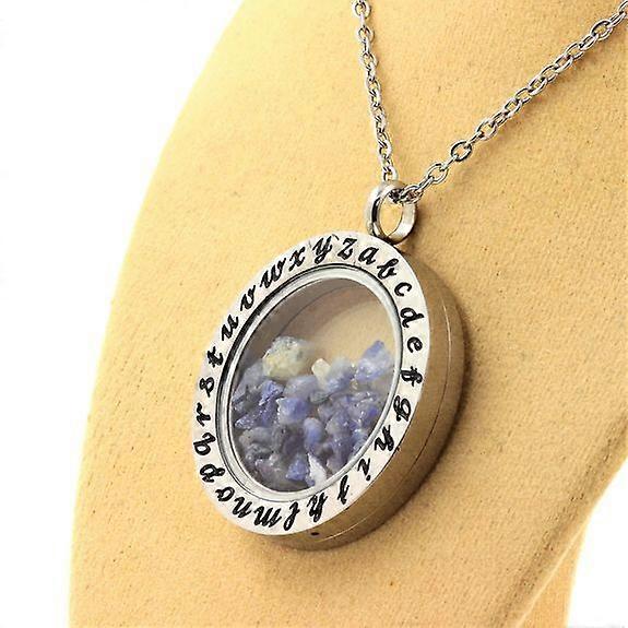 Raw Benitoite necklace