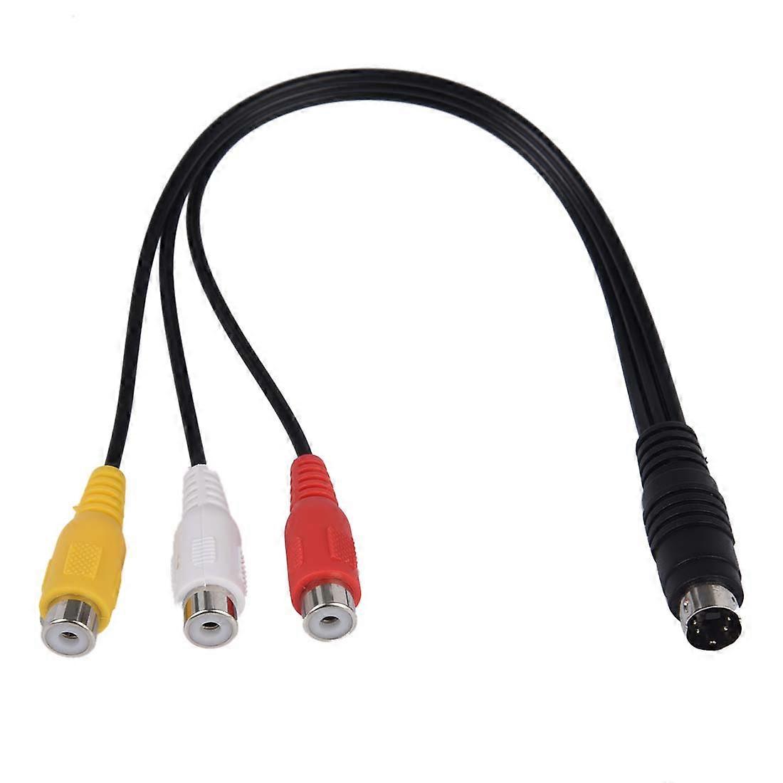 LIZZOT Adattatore S-Video A 4 Pin - Cavo Da 27 Cm Per Collegare PC/Laptop A TV Con Connettori RCA Femmina (Giallo, Rosso, Nero)