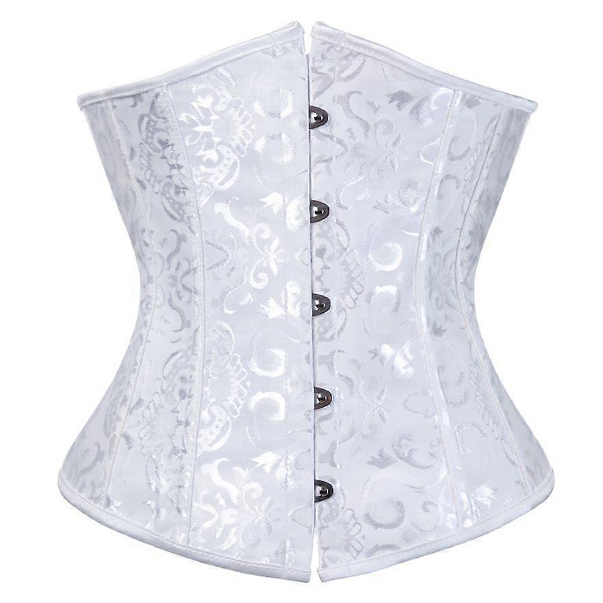 Gothic Sexy Satin Floral Underbust Corset Top For Women Vintage
