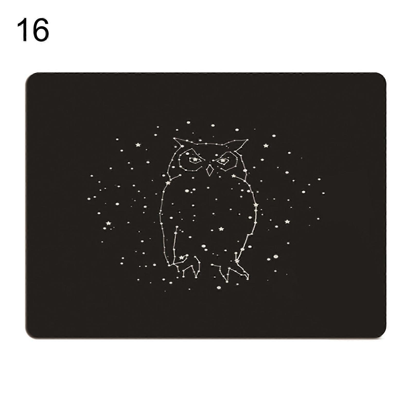 Mouse Pad Ultra-thin Non-slip Smooth Surface Owl Watercolor Painting Desk Mousepad Wrist Rest Mat for Gaming
