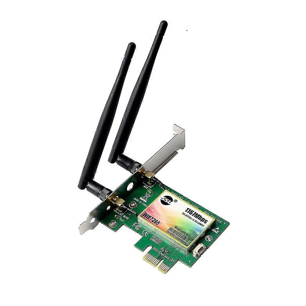 Scheda WiFi AC 1200Mbps BT4.0 Wireless PCIe Network Adapter Card 5.8GHz / 2.4GHz Dual Band PCI Express Network Card