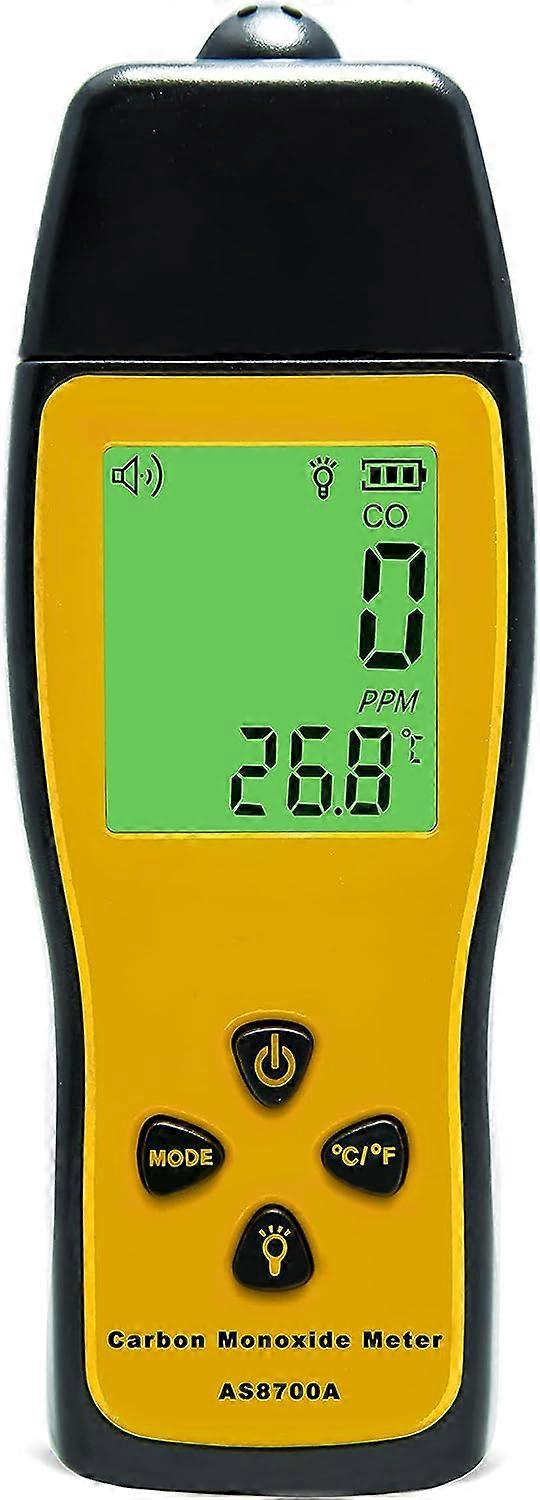 Handheld carbon monoxide meter, portable carbon monoxide gas detector, gas tester in the range of 0-1000ppm, 1PPM resolution (excluding battery),2024