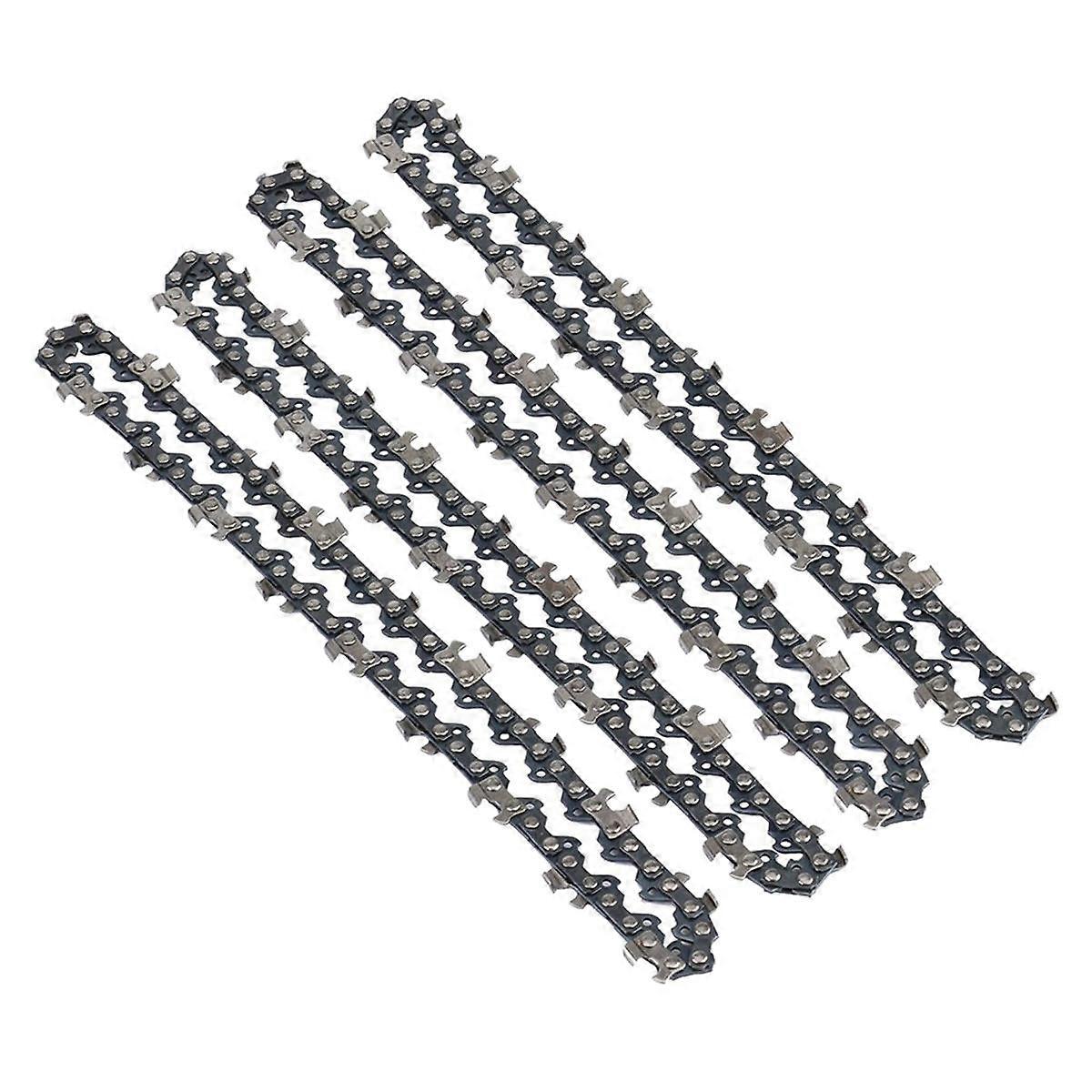 4Pcs Mini Chainsaw Chain 6 Inch Guide Saw Chain 1/4 LP Pitch, 37 Sections for Electric Portable Han