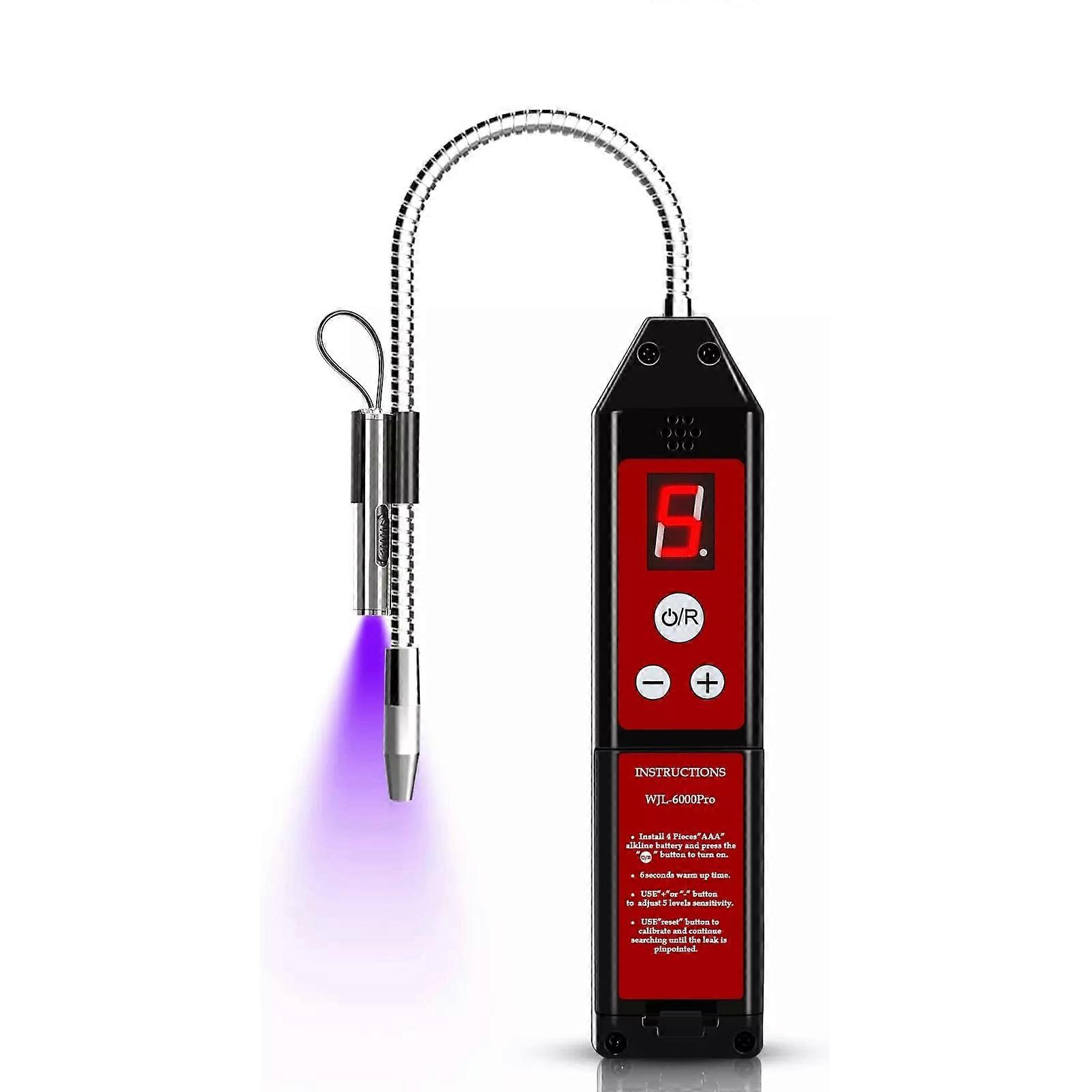 "High Precision Freon Leak Detector with LED Light - Compact, Portable for HVAC Professionals"