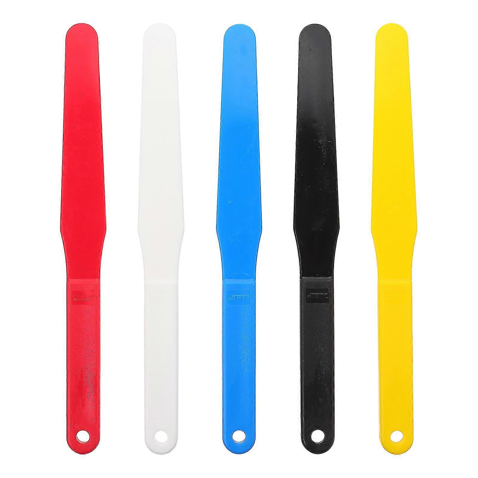 5pcs Portable Screen Mixing Scrapers Oil Painting Spatulas (Random Color) Z