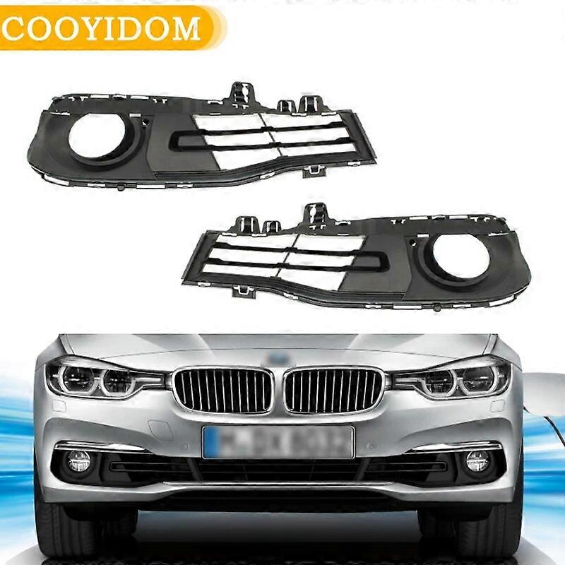 Προφυλακτήρας αυτοκινήτου Φως ομίχλης Trim Grill Για BMW ΣΕΙΡΆ 3 F30 F31 340i 2016 2017 2018 φως ομίχλης Κάλυμμα πλαισίου κουκούλας 51117396877 7396878