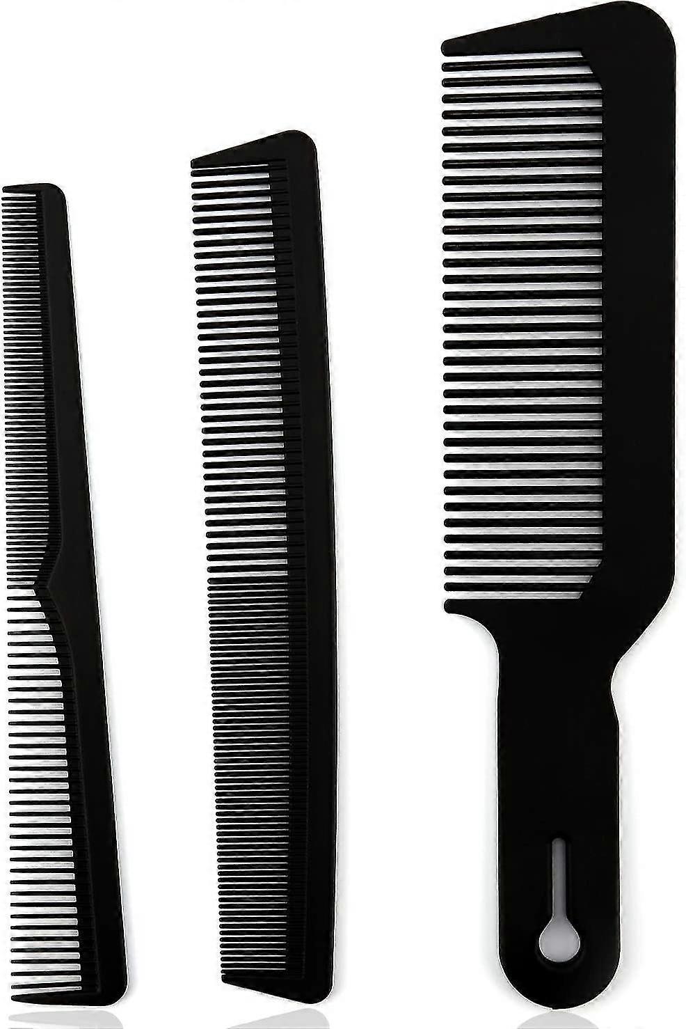 3pcs Hairdressing Flat Barber Conical Combs Haircut Combs