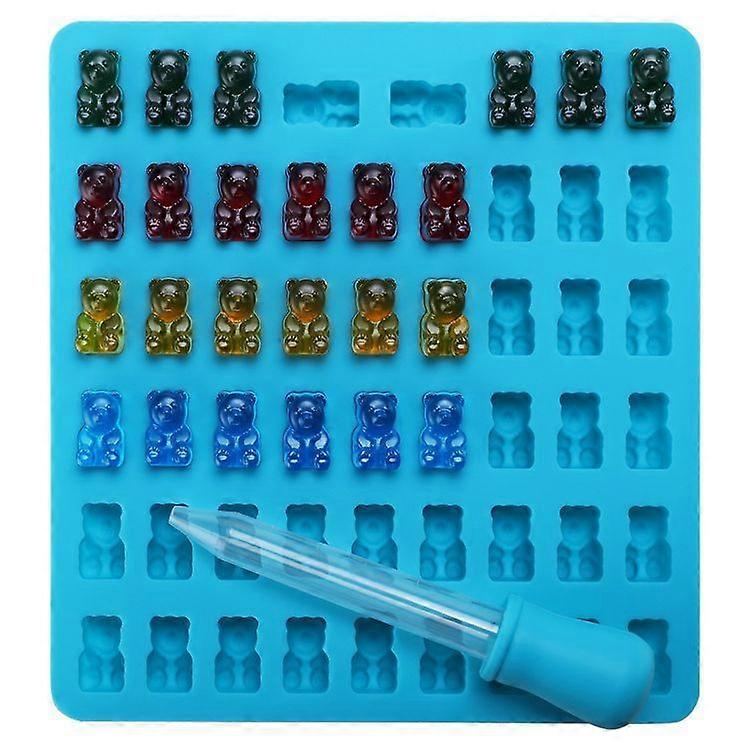 2pcs 53 Cavities Silicone Candy Molds & Ice Cube Trays Gummy Bear Molds Gift